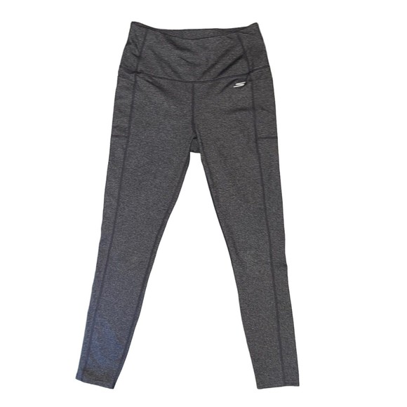 Skechers Active Leggings Yoga Side Pockets Skinny Leg Gray Stretch Size M - Picture 2 of 9